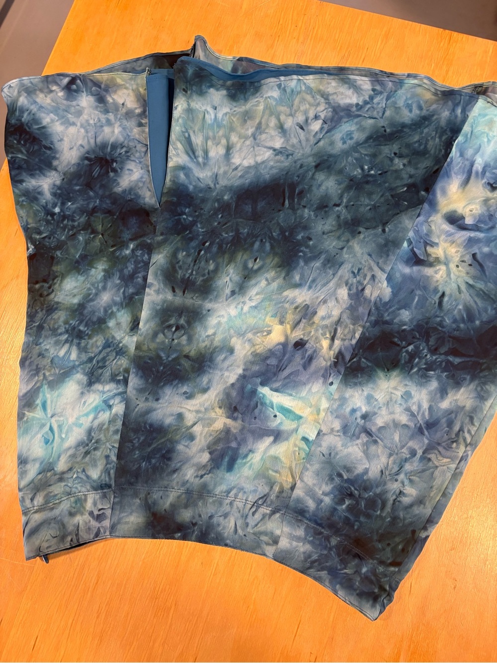 BELIZA ~ Tie-Dye Watercolor Blue A-Line Women's Skirt